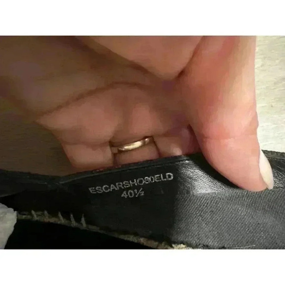 Burberry Navy Blue Nova Canvas Espadrille Flats Size 40.1/2 - Picture 7 of 12